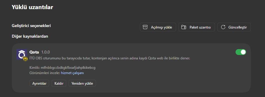Kurulum tamam