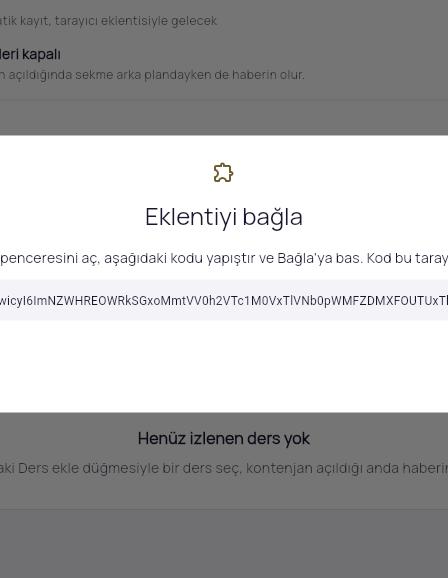 Bağlantı kodunu al