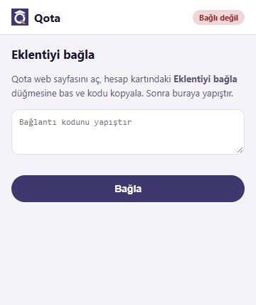 Eklentiyi bağla